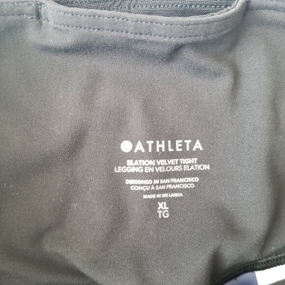 Athleta Elation XL Velvet Tight Leggings Stretch Soft Plush Abstract Print Artsy - Picture 4 of 9